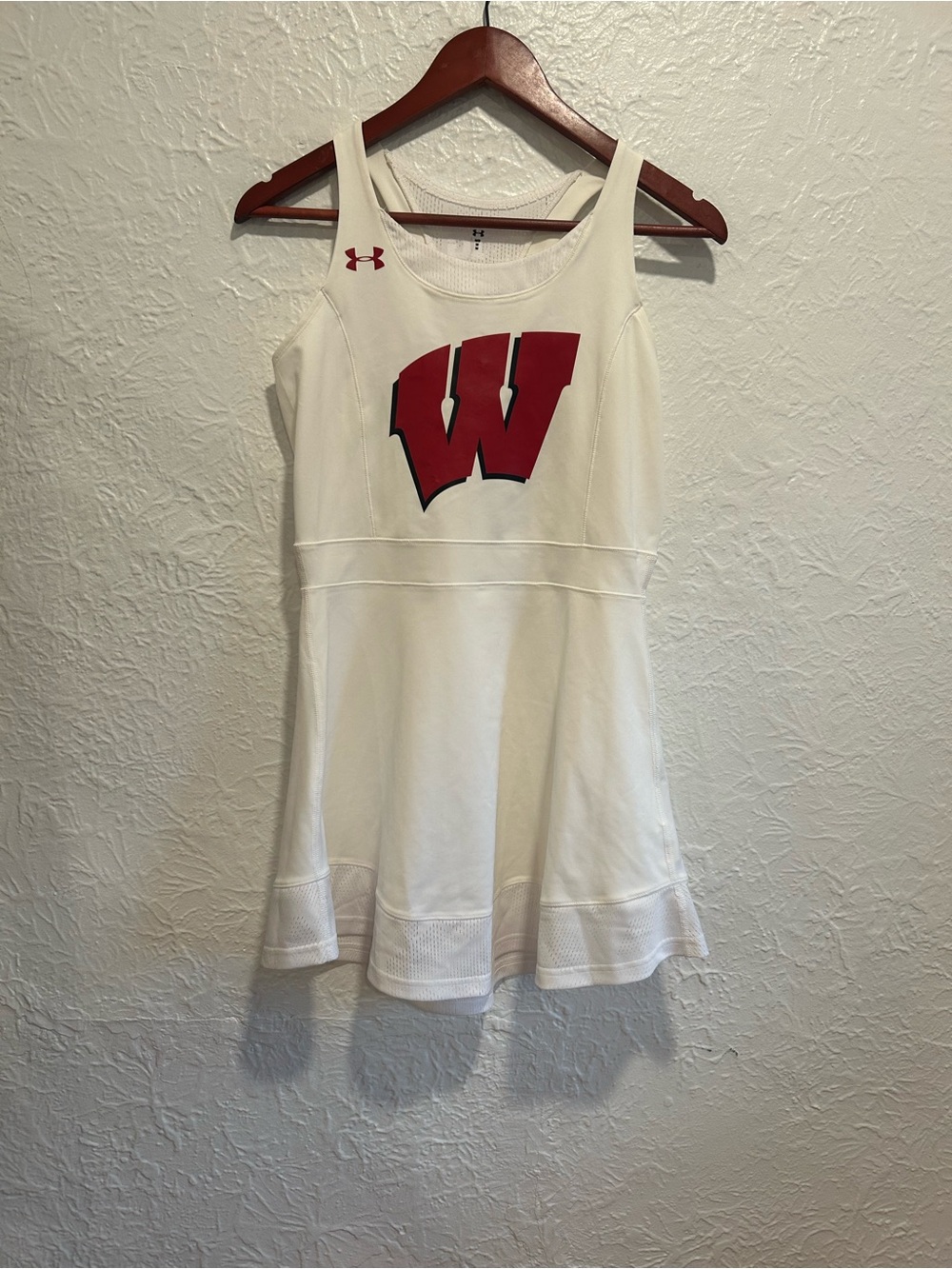 Under Armour Wisconsin Badgers White Racerback Athletic Dress